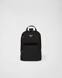 Re-Nylon and Saffiano leather backpack