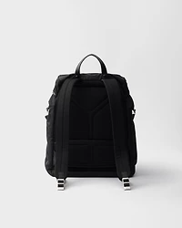 Re-Nylon and leather backpack