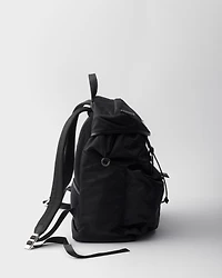 Re-Nylon and leather backpack