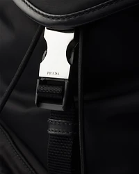 Re-Nylon and leather backpack