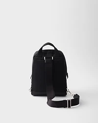 Re-Nylon and Saffiano leather backpack