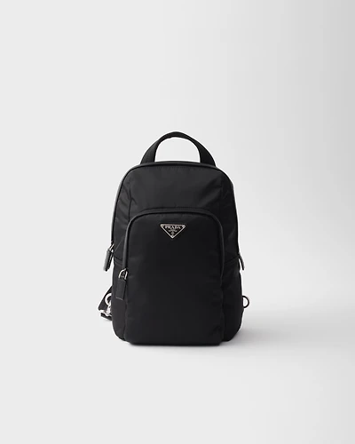 Re-Nylon and Saffiano leather backpack