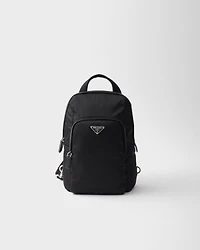 Re-Nylon and Saffiano leather backpack