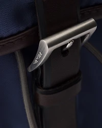 Re-Nylon and leather backpack