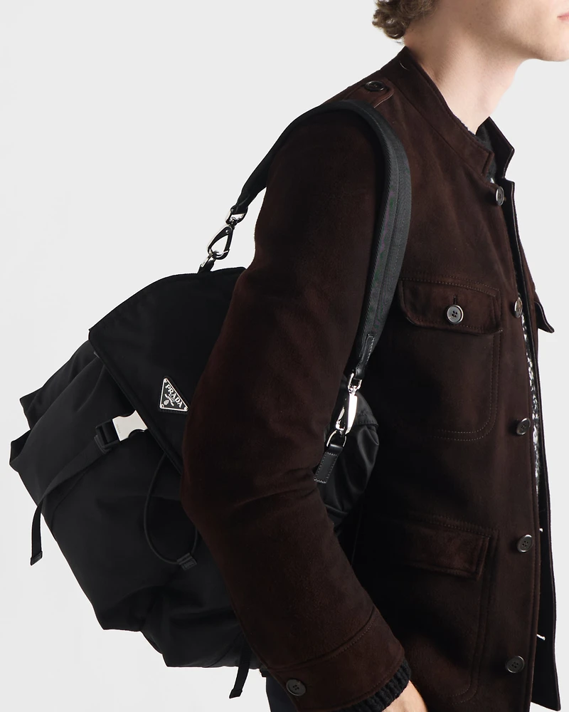 Prada Explore Re-Nylon and leather backpack