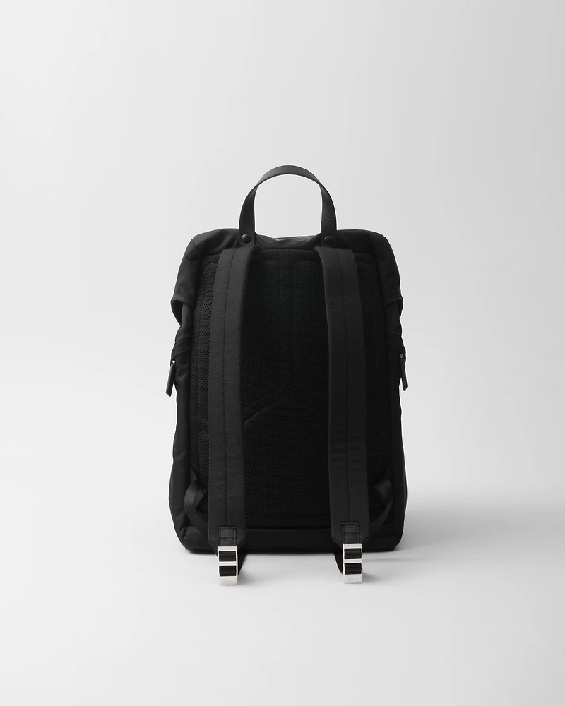 Re-Nylon and Saffiano leather backpack
