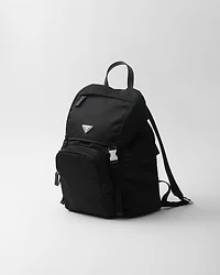Re-Nylon and Saffiano leather backpack