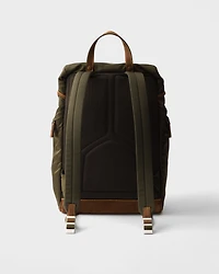 Re-Nylon and suede backpack