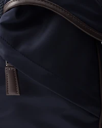 Re-Nylon and leather backpack