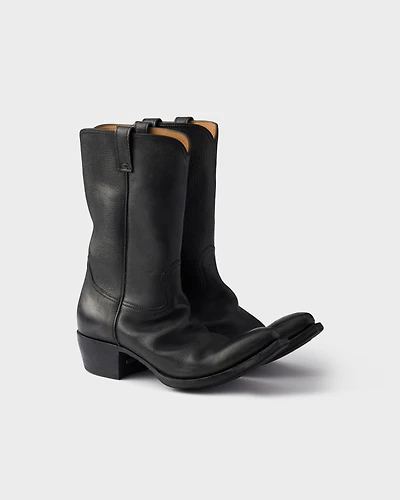 Leather boots