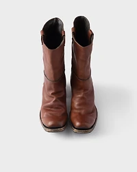 Antique leather boots