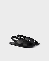 Decò leather crisscross sandals