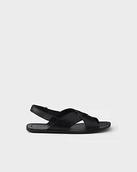 Decò leather crisscross sandals