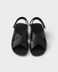 Decò leather crisscross sandals
