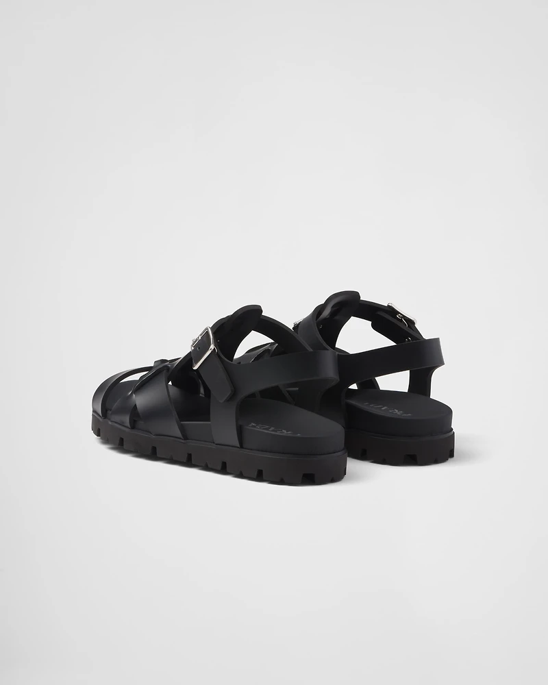 Crisscross rubber sandals