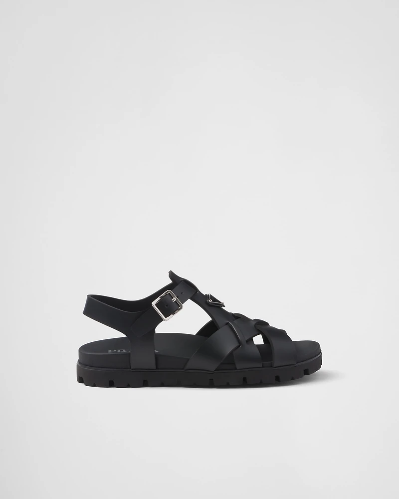 Crisscross rubber sandals