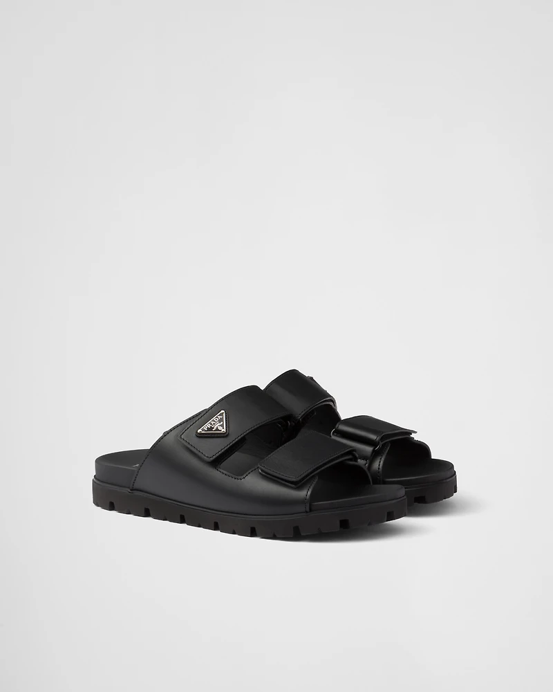Leather strap slides