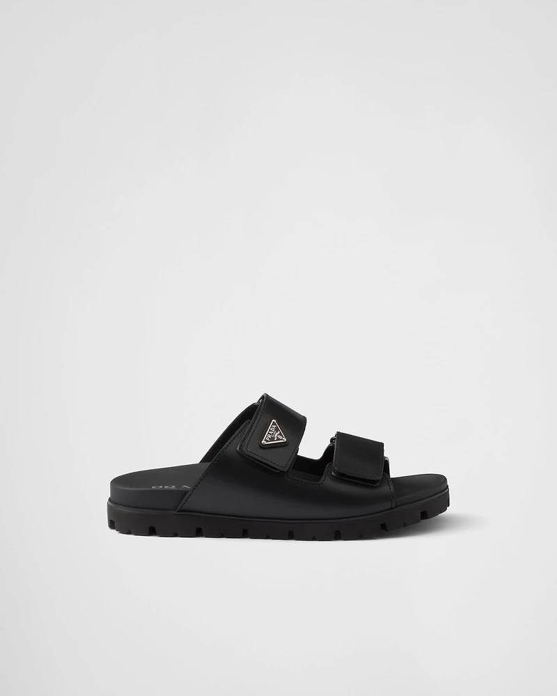 Leather strap sandals
