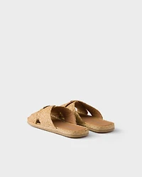 Raffia sandals