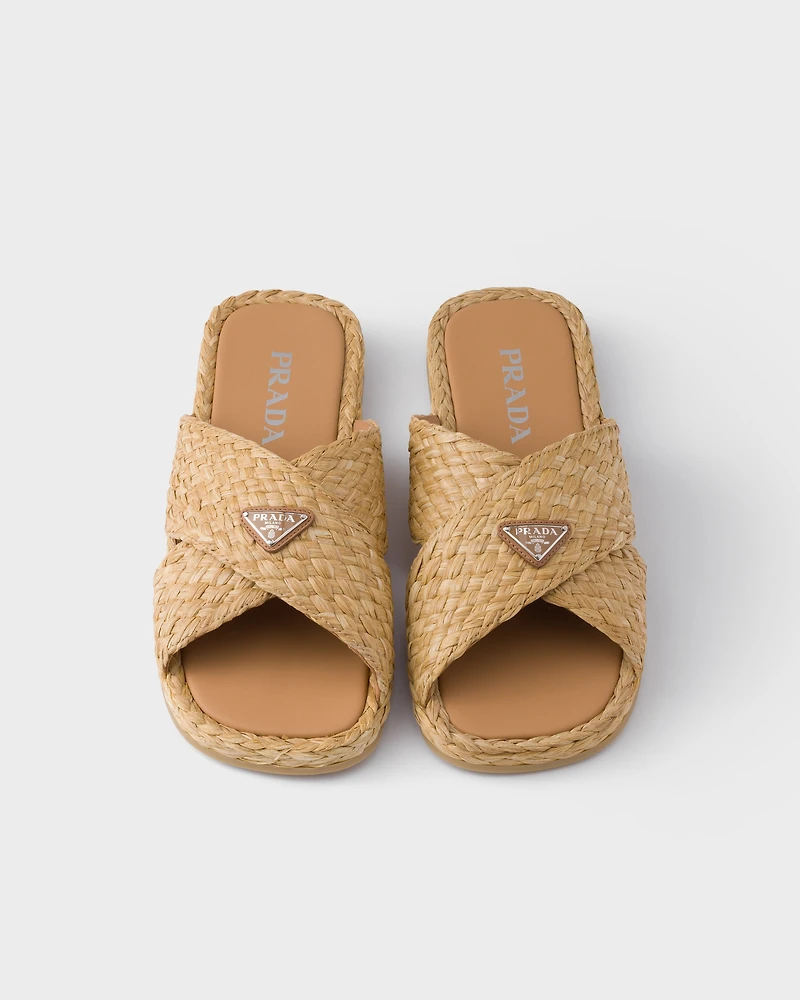 Raffia sandals