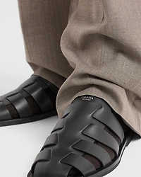 Leather fisherman mules