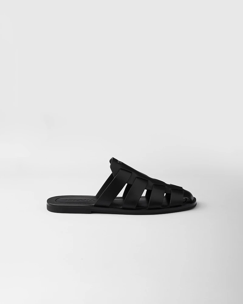 Leather fisherman mules