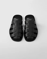 Leather fisherman mules