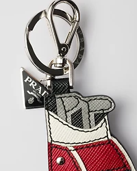 Saffiano leather golf tee bag charm