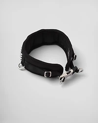 Crystal-studded satin pet collar