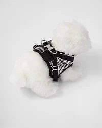 Crystal-studded satin dog harness