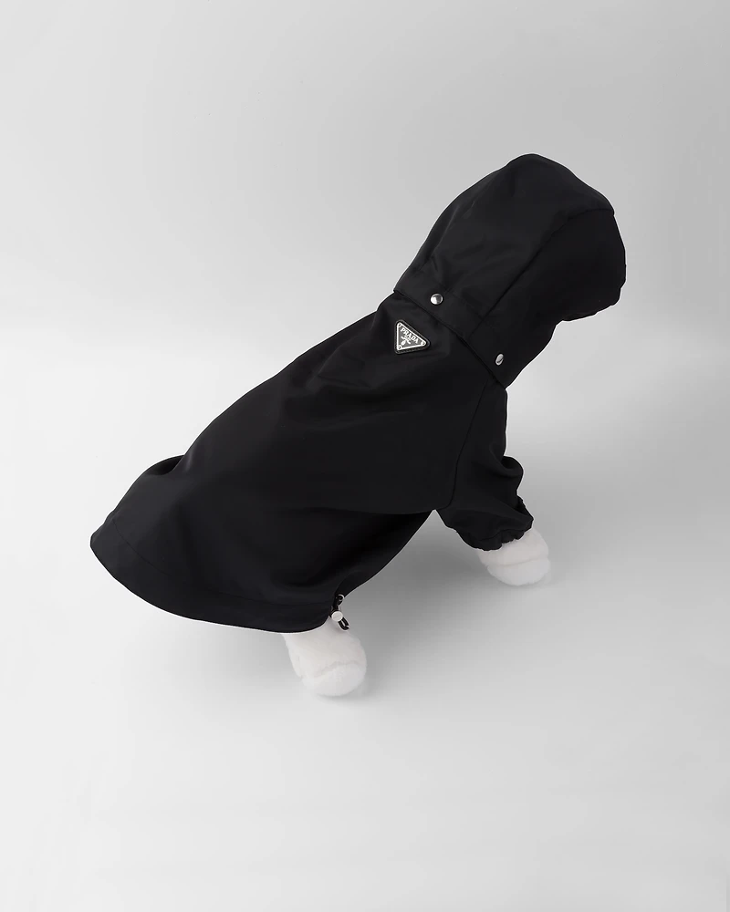 Re-Nylon dog raincoat with hood