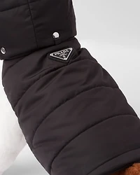 Re-Nylon puffer dog coat with hood