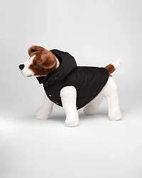 Re-Nylon puffer dog coat with hood