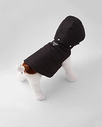 Re-Nylon puffer dog coat with hood