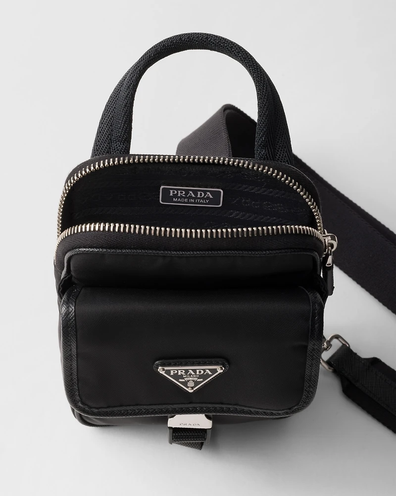 Re-Nylon and Saffiano leather smartphone case