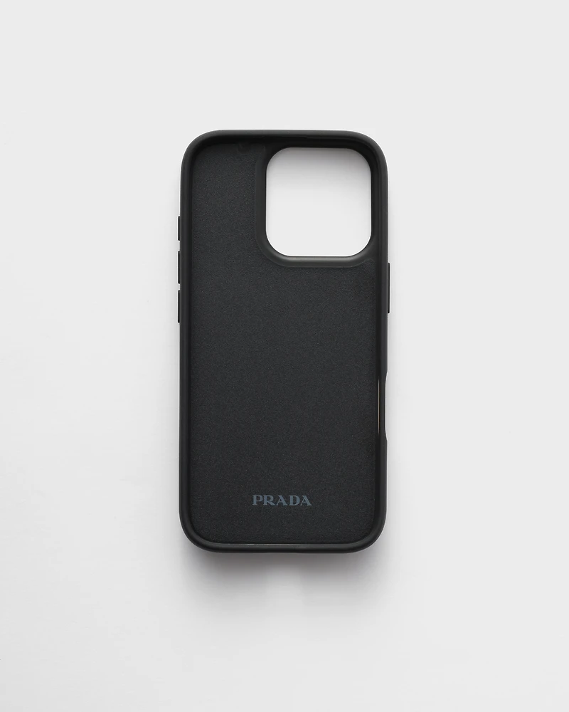 Saffiano leather case for iPhone 16 Pro