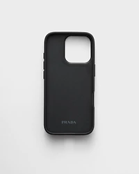 Saffiano leather case for iPhone 16 Pro
