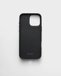 Saffiano leather case for iPhone 16 Pro Max