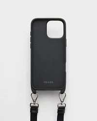 Saffiano leather case for iPhone 16 Pro Max