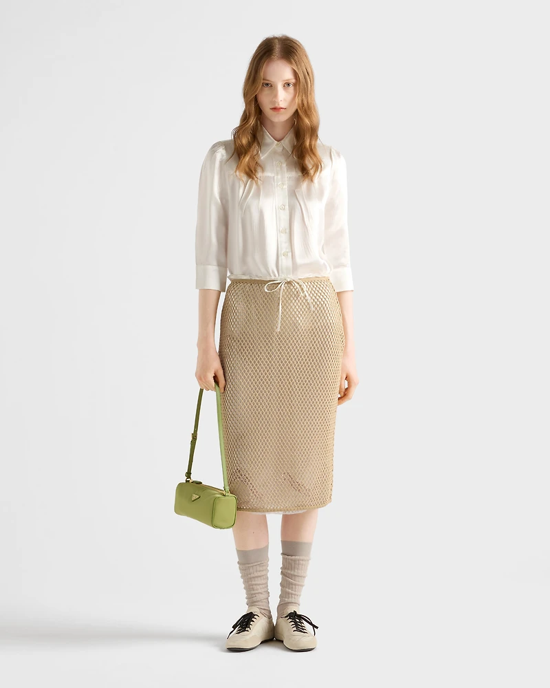Cotton mesh skirt