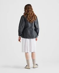 Pleated jersey skirt