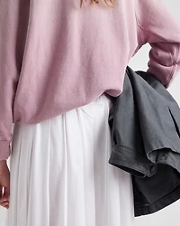 Pleated jersey skirt