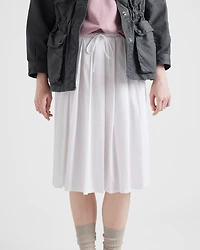 Pleated jersey skirt