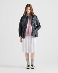 Pleated jersey skirt