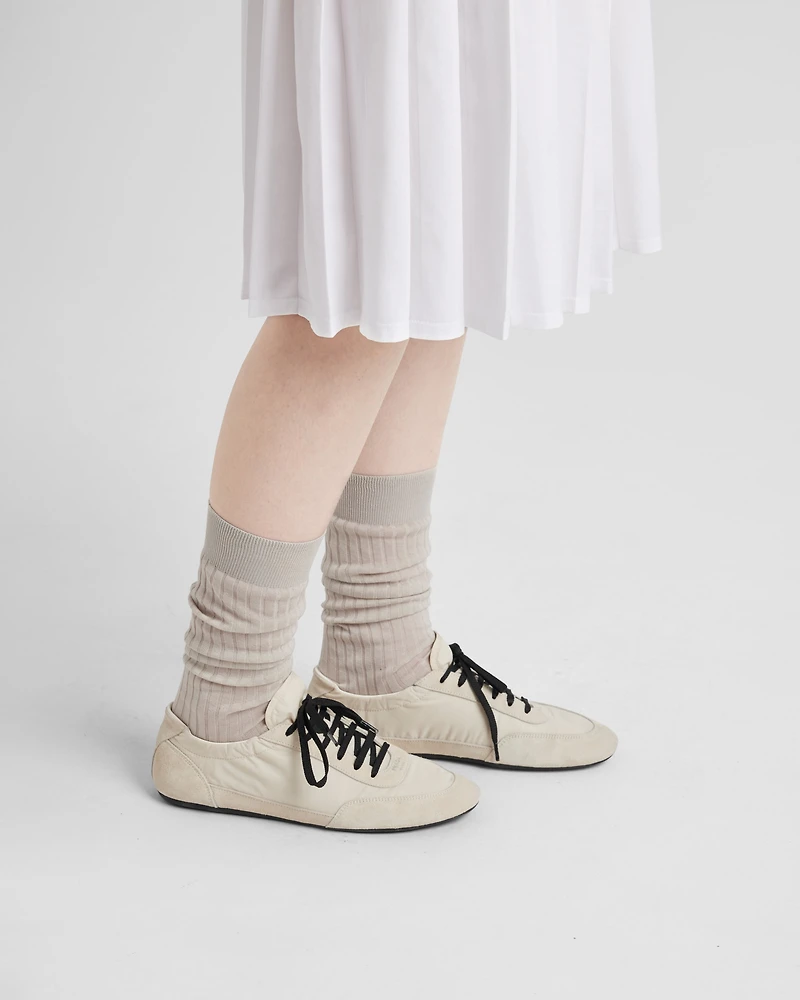 Pleated jersey skirt