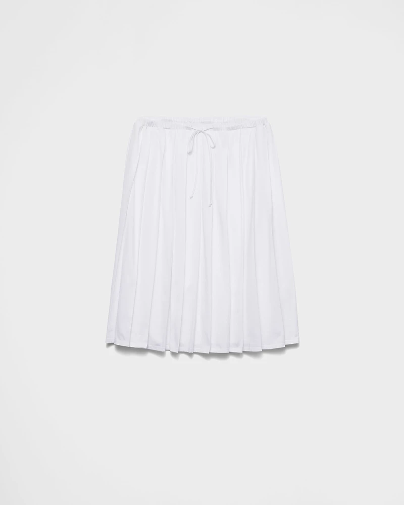 Pleated jersey skirt