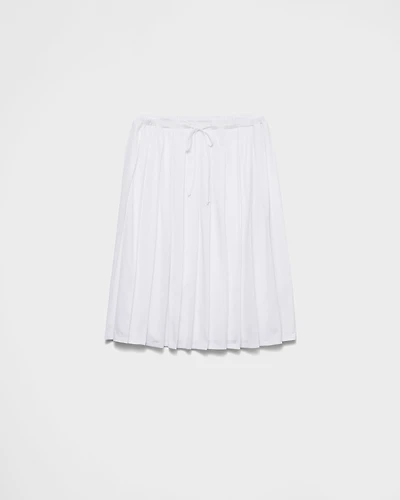 Pleated jersey skirt