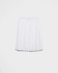 Pleated jersey skirt