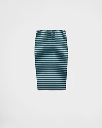 Striped piqué skirt