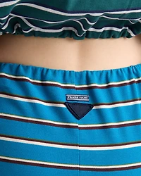 Striped piqué skirt